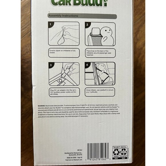 Christmas Inflatable Gemmy Airblown Elf Car Buddy 3 Foot New in box - Picture 3 of 4